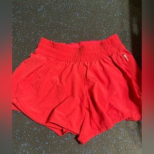Lululemon red track shorts size 4-6